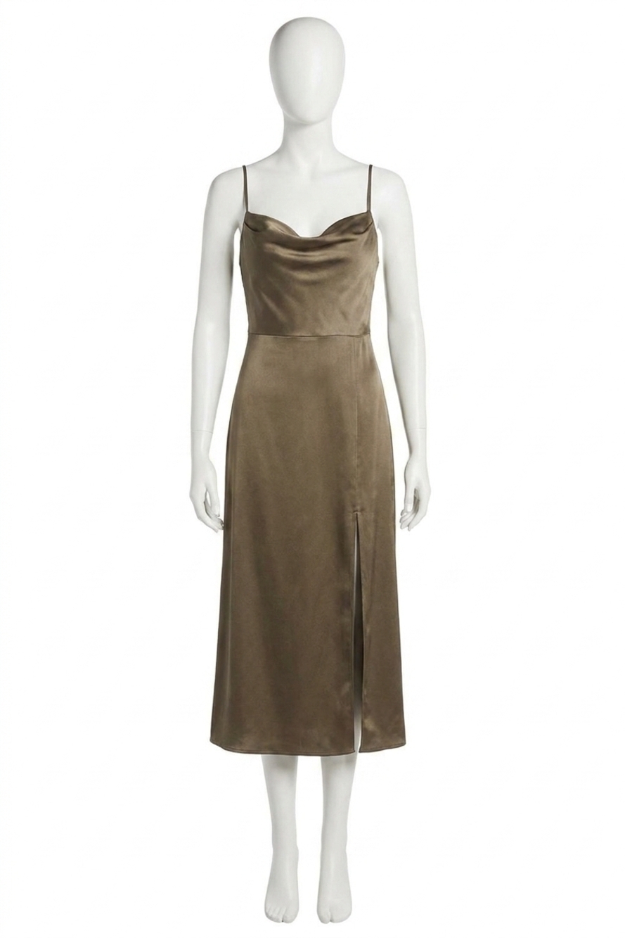 NEW DRESS FORUM corset midi dress in pweter